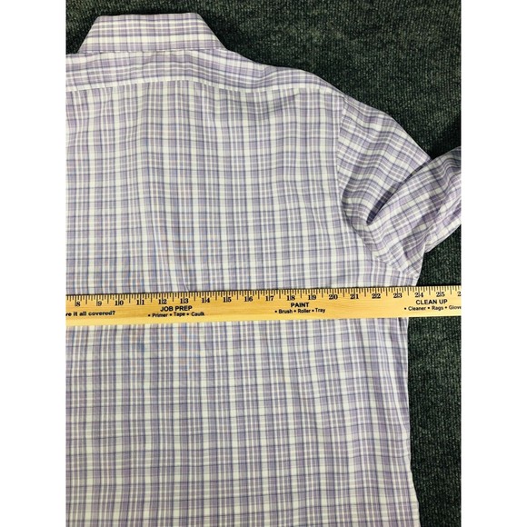BROOKS BROTHERS Shirt Milano Men's 17-35 Purple Plaid Long Sleeve Button Up 1818 - Picture 15 of 16